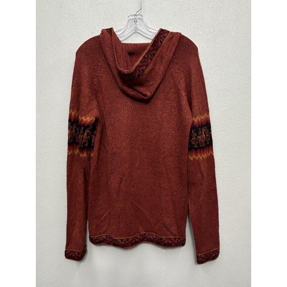 Alpaca Adulta Sweater Pullover Hoodie Alpaca Wool Small Medium Made In Peru - Picture 2 of 5